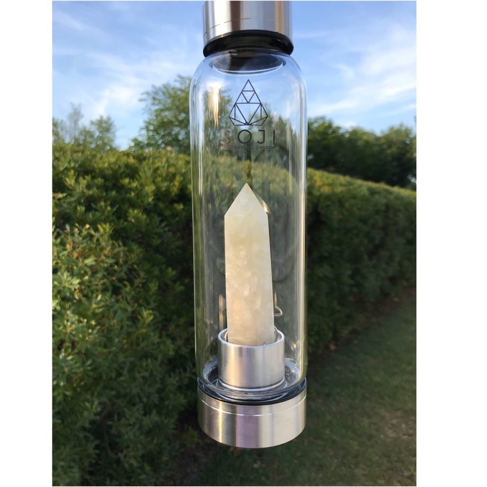 Soji Citrine Crystal Water Bottle